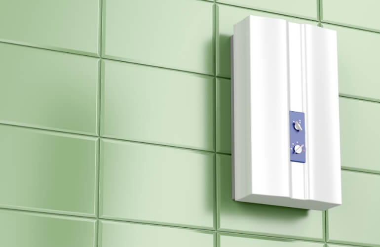 water heater heats