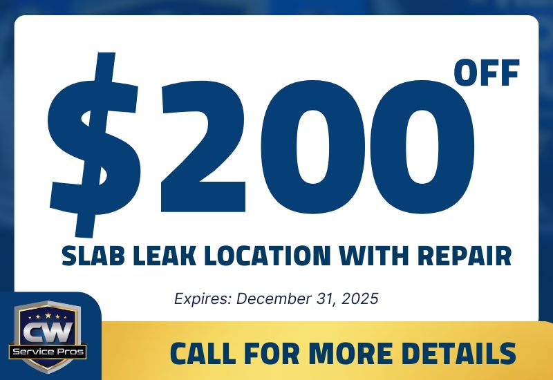$200 off slab leak location with repair promo from CW Service Pros