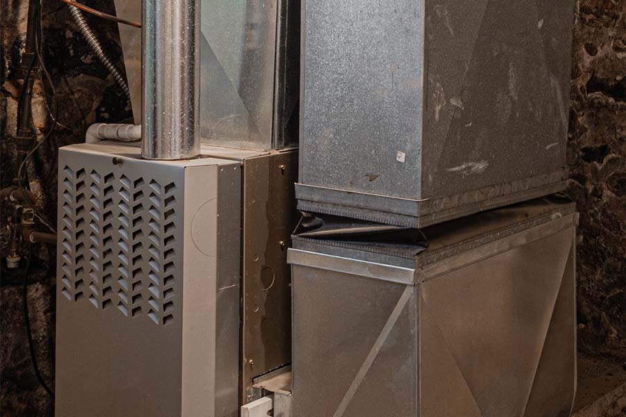 Residential HVAC air handler installation
