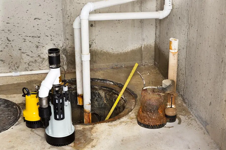 Sump pump repair by CW Service Pros plumber