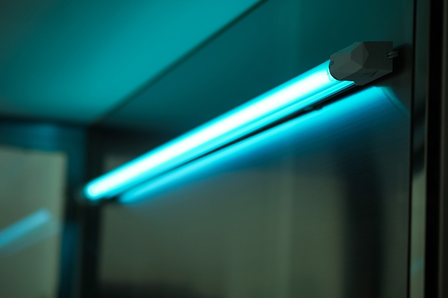 UV air purification light installed