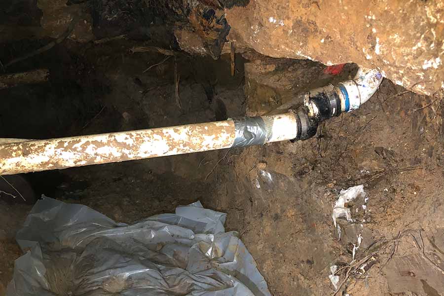 Sewer pipe replacement in Lewisville