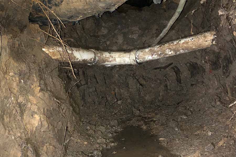 Sewer line replacement service