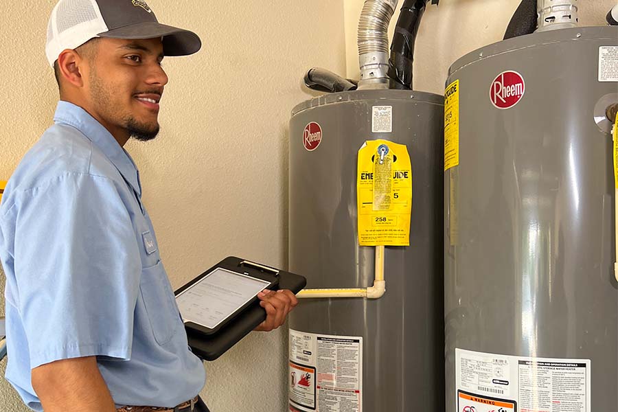 Water heater repair inspection