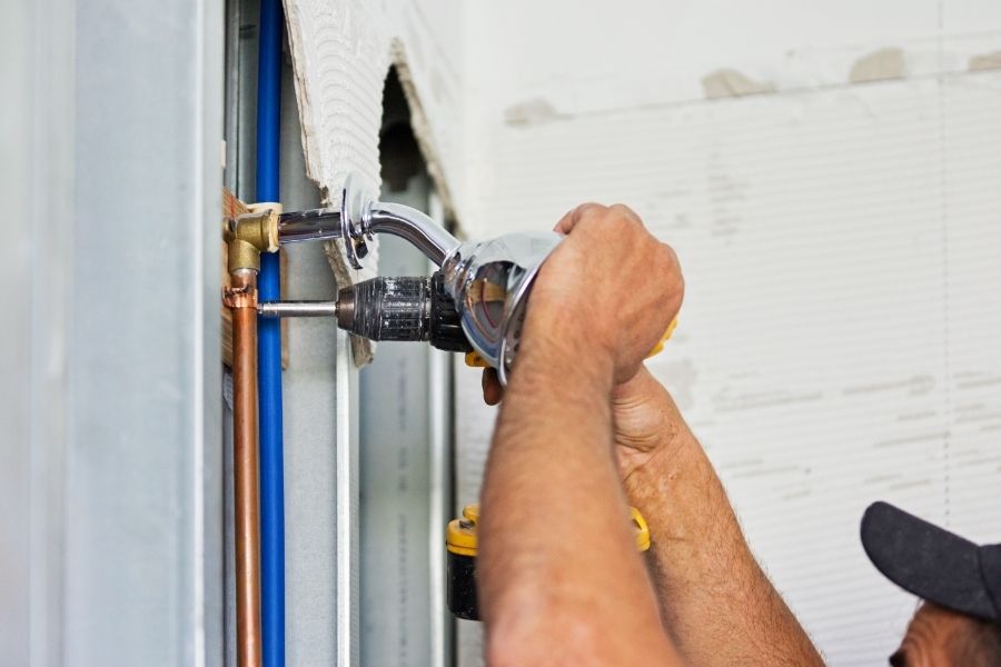 Showe plumbing in Allen