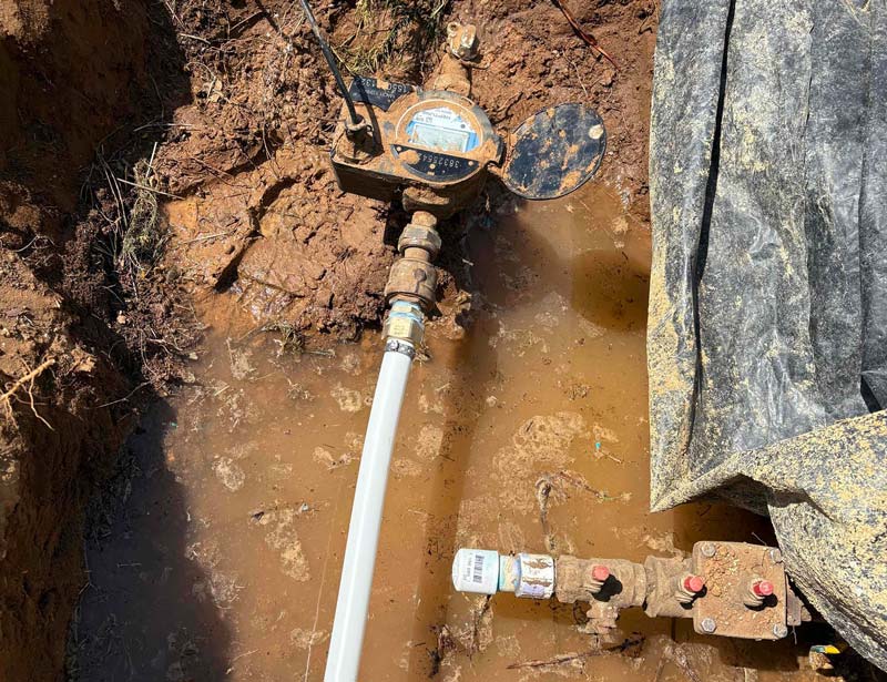 Plumbing repair by CW Service Pros on underground water line