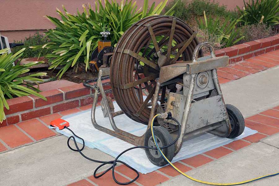 Drain auger machine used for stubborn blockage removal in Carrollton, TX