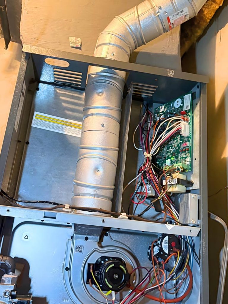 Furnace repair in Allen, TX with internal HVAC system inspection