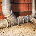 Damaged sewer pipe requiring repair service in Lewisville, TX