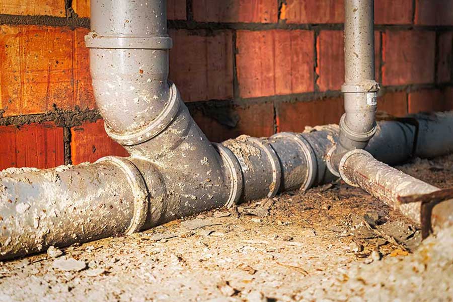 Damaged sewer pipe requiring repair service in Lewisville, TX