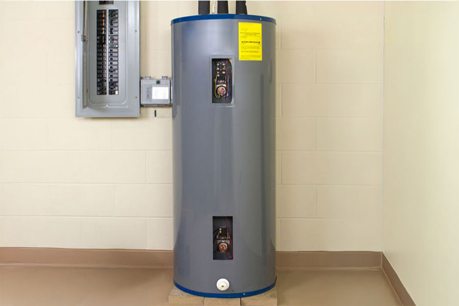 New electric water heater installed during replacement service in Corinth TX